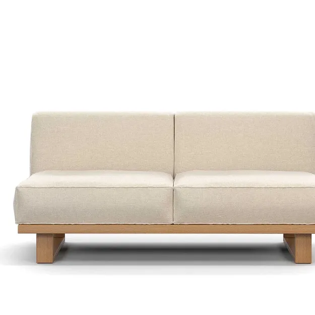 2-seater outdoor sofa without armrests