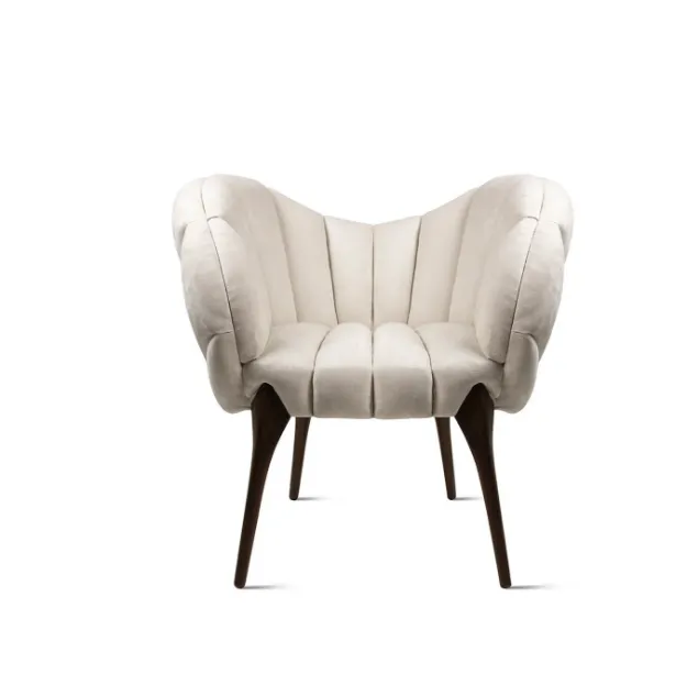 A chair with a distinctive modern design