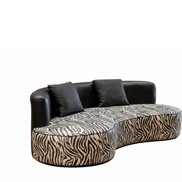 A sofa with a unique design