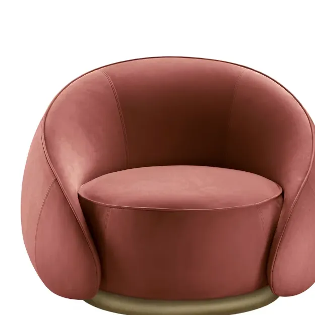 Abbracci circular red armchair